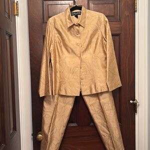 Silkland Gold Holiday Suit Gold Embroidered 2 pc Suit